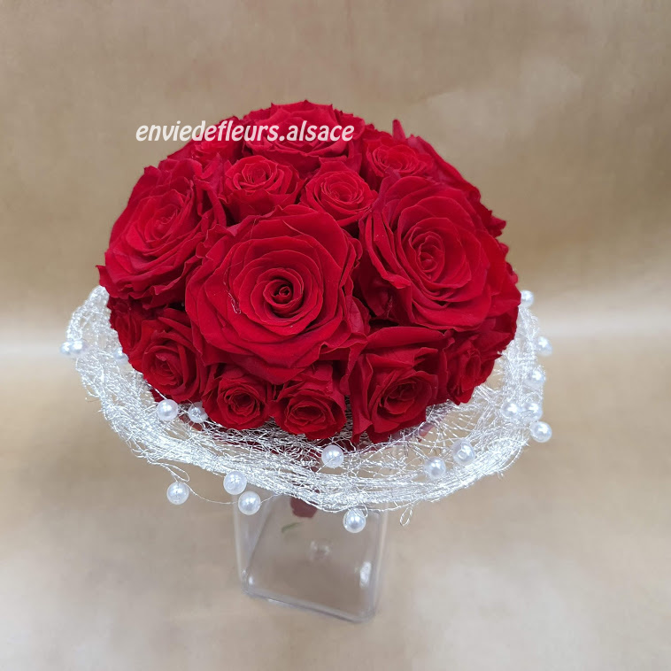 Bouquet de mariée roses éternelles - Envie de Fleurs